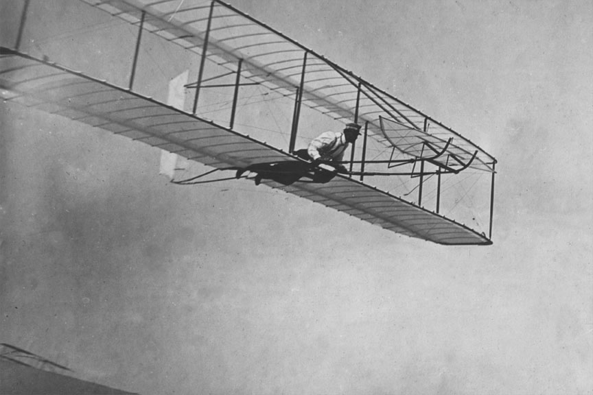 the first flight of man. the wright brothers 
